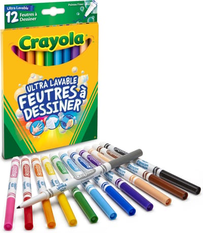Crayola Ultra-clean Washable Markers - 12 stuks Color max met fijne punt