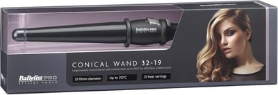 Krultang Wand - Haar Kruller - Professioneel Stijlen - Conische Keramische Barrel - 32-19 mm - Zwart