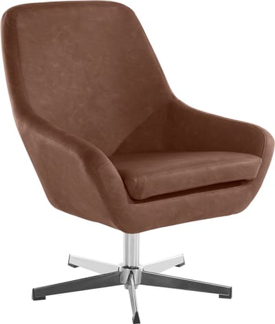 Naomi-Accent Stoel in PU Donkerbruin