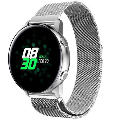 Qelus Zilver Roestvrijstalen Mesh Horlogebandje - Magneetsluiting & Snelwissel - Universeel Horlogeband Horlogebandje Voor Smartwatches & Horloges - Instelbaar 167-252mm - 20mm