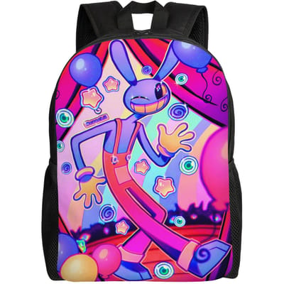 Jax Cartoon Digitals Circus Thermische Rugzak Jongen Polyester Trekking Rugzakken Patroon Esthetisch Middelbare School Tassen Rucksack One Size