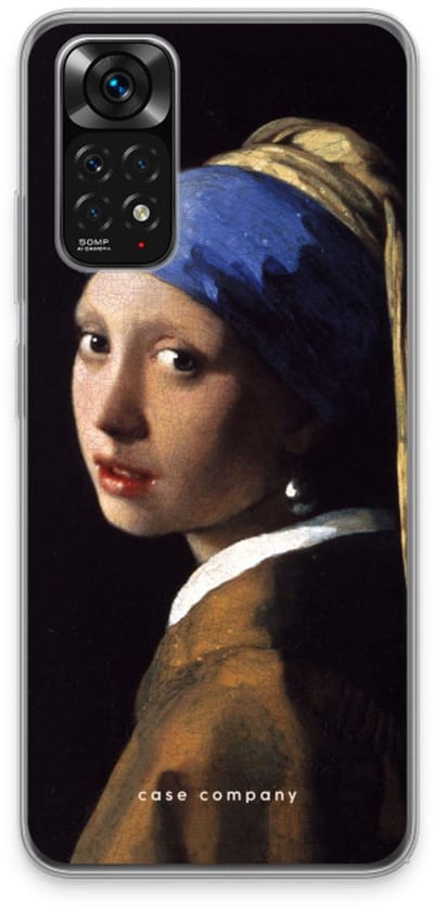 Case Company® - Hoesje geschikt voor Xiaomi Redmi Note 11 hoesje - The Pearl Earring - Soft Cover Telefoonhoesje - Bescherming aan alle Kanten en Schermrand