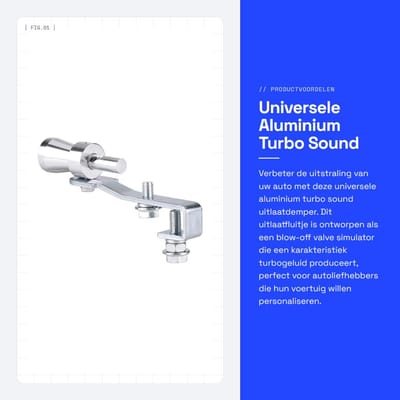 Dailygoods- Uitlaatdemper Universeel - Aluminium - Turbo Sound - Blow-off Valve Simulator - Sportieve Klank - Eenvoudige Montage - Uitlaatfluitje