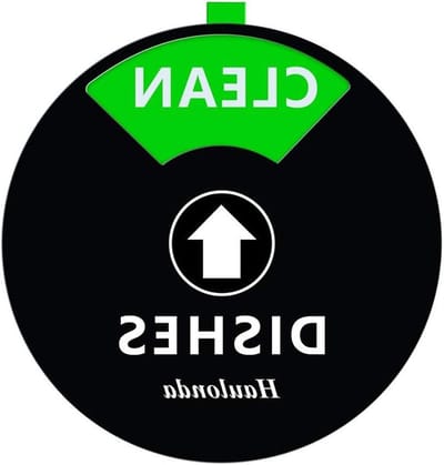 Vaatwasser Indicator - Schoon Vuil Bord - Huishouden Organiseren - Dubbelzijdig Zichtbaar - 4 Inch - Zwart