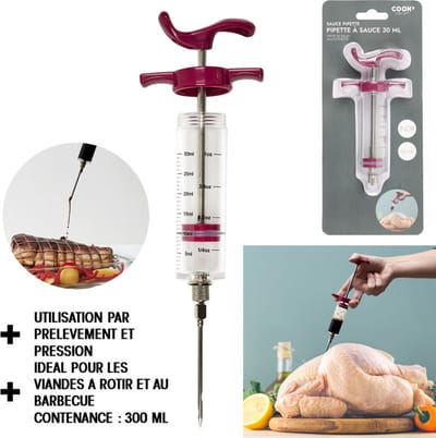 RVS Marinade Injector - BBQ Vlees Spuit Injecteur - Meat Injector - Injectiespuit