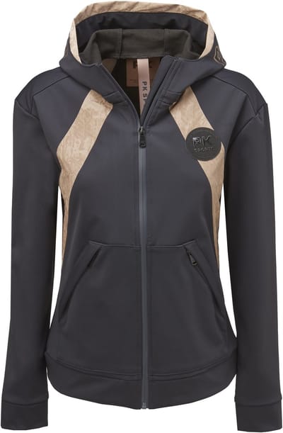 PK International - Softshell - Dames - Waterdicht - Ademend - Winddicht - Shiny details - Capuchon - Blaze - Donkerblauw - S/36