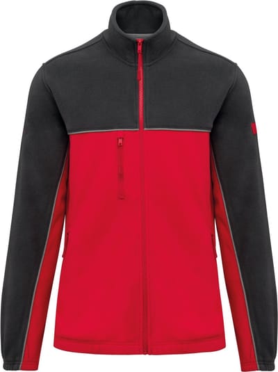WK. Designed To Work Tweekleurige ecologishe uniseks fleece WK904 - Red / Dark Grey - 3XL