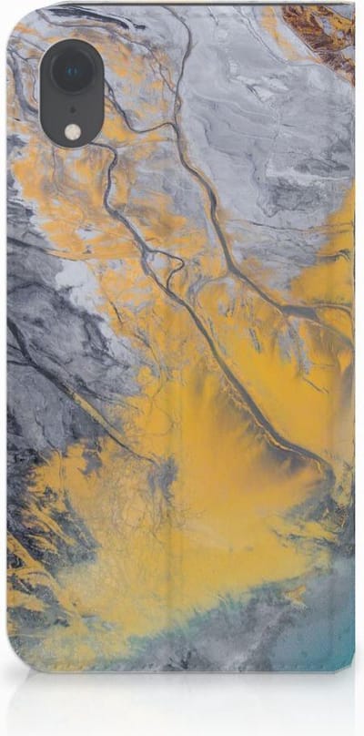 Apple iPhone Xr Standcase Marble Blue Gold