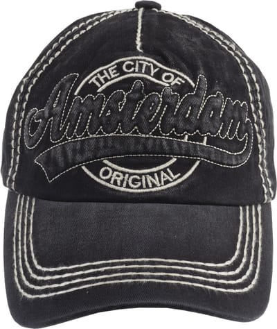 Robin Ruth - Baseball pet - Amsterdam - Denim - Zwart