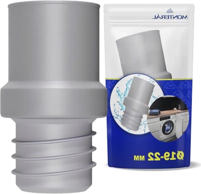 Afvoer Eindstuk - Slang Adapter - Vaatwasser Reparatie - Universeel Verstelbaar - Ø 19-22 mm - Grijs