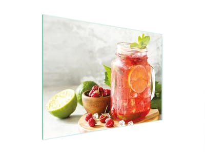 TMK ArtDeko - Glazen Snijplank - 30x22 cm - Drinkdesign - Hittebestendig - Antislip