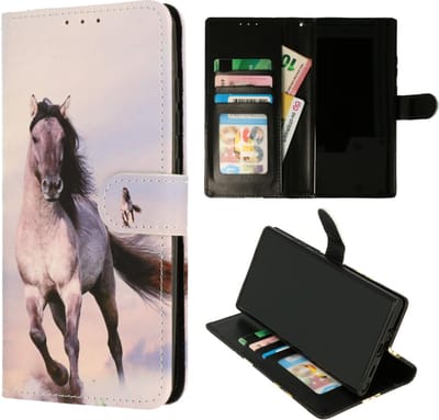 Cityhoesje-Bookcase Geschikt voor Samsung Galaxy A24 – Print Paard