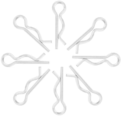 Dailygoods- Haarpin 1x18mm - Verzinkt Ijzer - R-type Kwartspeld - 50 Stuks - Industrieel Gebruik - Handig voor Vervangen - Retainer