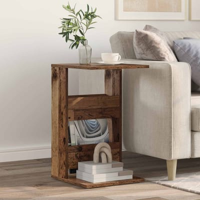 vidaXL - Bijzettafel - Oudhout - 40 - x - 35 - x - 60,5 - cm - Bewerkt - hout