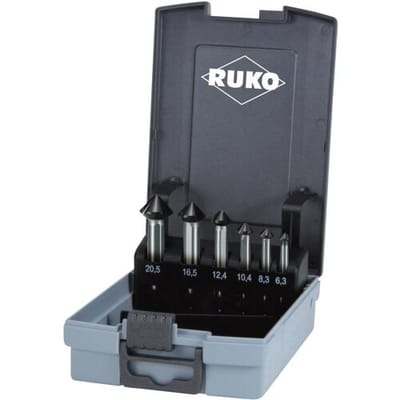 RUKO ULTIMATECUT 102790PRO Kegelverzinkboorset 6-delig 6.3 mm, 8.3 mm, 10.4 mm, 12.4 mm, 16.5 mm, 20.5 mm HSS Cilinderschacht 1 set(s)