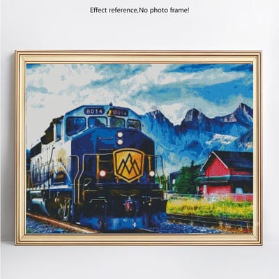 Diamantmozaïek Landschap Diamantborduurwerk Volledige weergave Schilderachtige 5D Diy Diamantschilderij 20X30 gray