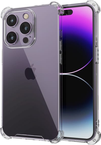 Hoesje geschikt voor iPhone 14 Pro Transparant - hoes case Siliconen hoesje Transparant Anti shock