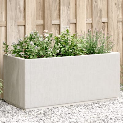 vidaXL - Plantenbak - 80x36x35 - cm - polypropeen - wit