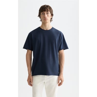 Scotch & Soda Core Raw-edged Relaxed-fit Garment-dyed T-shirt Sky Captain Taglia: S | Magliette basic Outlet | Uomo