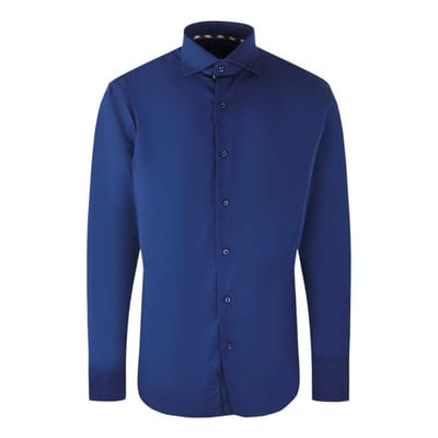 Aquascutum Herenshirt met Logo en Lange Mouwen (Marineblauw)
