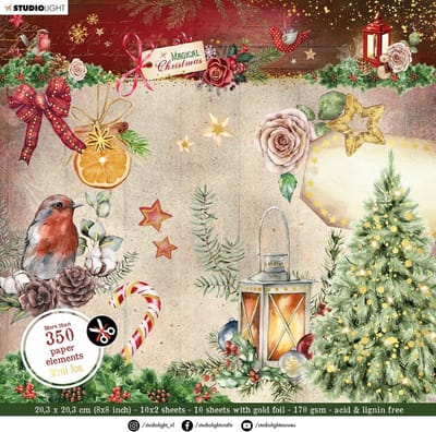 Studio Light Magical Christmas Die Cut Block Paper Elements