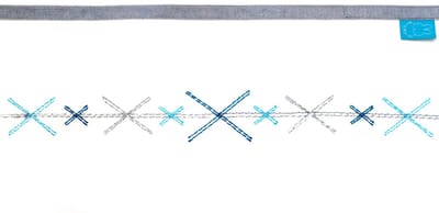 Nijntje Ledikantlaken - Crozz - 100 x 150 cm - borduur + bias band - jade