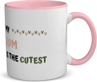 Akyol - my oom is the cutest koffiemok - theemok - roze - Oom - schattige oom - verjaardagscadeau - verjaardag - cadeau - cadeautje voor oom - oom artikelen - kado - geschenk - gift - 350 ML inhoud