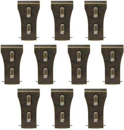 Dailygoods- Muurhaak 10-delig - Bakstenen Haak - Brons Metaal - Haaktype - Voor Bakstenen Oppervlak - Inclusief Haakclip
