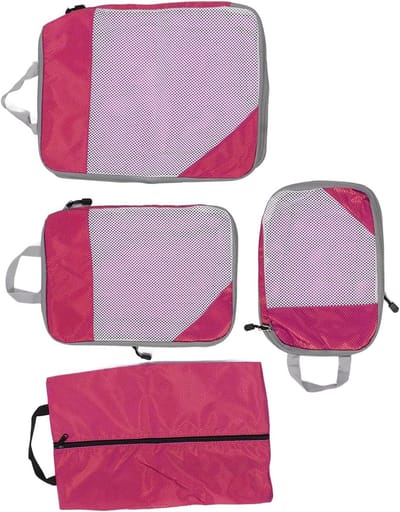 Reis Organizer Tassen - Koffer Inpakken - Bagage Ordenen - Dubbele Compressie - 36x25x4 cm - Zwart