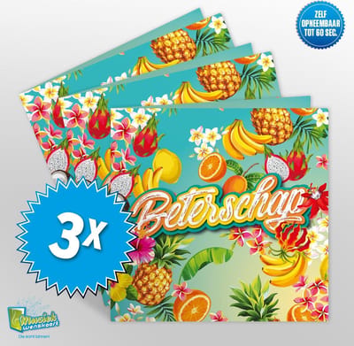 3x Muziekwenskaart – Beterschap – zelf opneembaar – 60 seconden – 21x21cm – hoge kwaliteit – inclusief envelop
