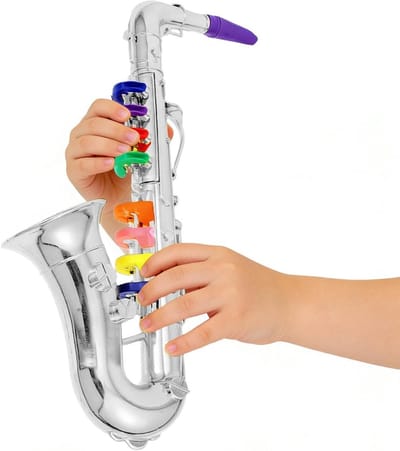 Saxofoon Speelgoed - Muziek Instrument - Muziek Ontdekken - Zeven Modi - 47.9 x 18.6 x 12.5 cm - Meerkleurig