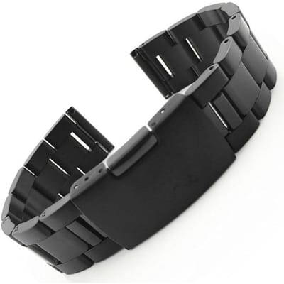 Bracelet de montre en métal en acier inoxydable, 18mm 20mm 22mm 24mm 26mm 28mm 30mm, Bracelet de montre, noir, argent, or, accessoires 20mm noir