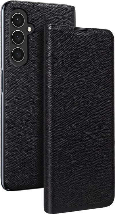 Bigben Connected, Hoesje geschikt voor Samsung Galaxy S24 Plus - Folio met Standaard & Kaarthouder, Zwart