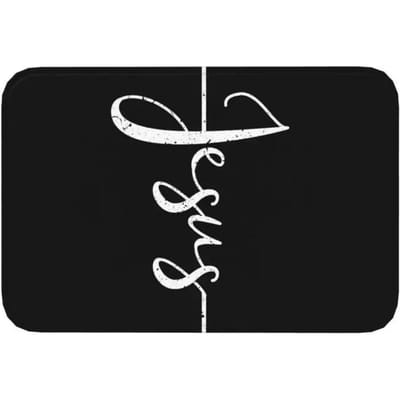 Jezus De Weg Waarheid Leven Christelijk Geloof Deurmat Antislip Tapijt voor Balkon Slaapkamer Entree met Kruis Ontwerp 30X50CM