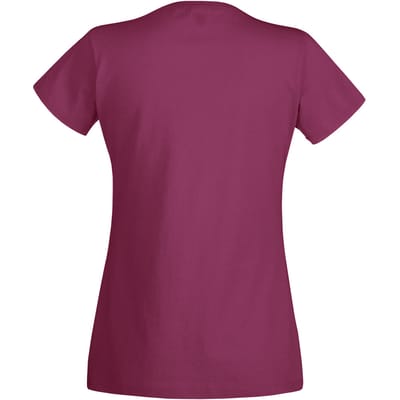 Fruit of the Loom Dames/vrouwen Lady-Fit Valueweight Short Sleeve T-Shirt (Pak van 5) (Bourgondië)