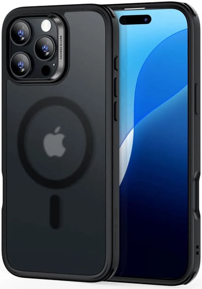 ESR Classic Hybrid HaloLock Hoesje Geschikt voor Apple iPhone 16 Pro | Compatibel met MagSafe en HaloLock | Back Cover met Magneet | Frosted Zwart
