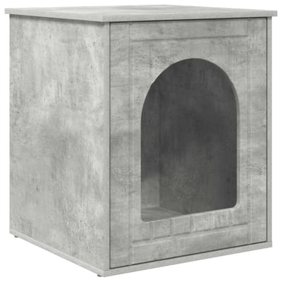 vidaXL Kattenhuis Beton 53 x 52 x 62 cm Bewerkt hout