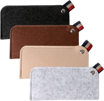 Zachte Draagbare Brillenkoker - 4 Stuks Beschermhoes voor Zonnebril en Bril Organizer