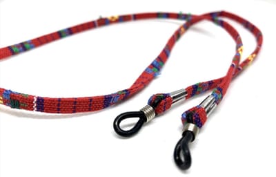 CHPN - Brillenkoord - Brilkoord - Rood - Universeel - Koord voor Bril - Brillentouw - Bril accessoire - Koordje - Brildrager - Koordje met dessin
