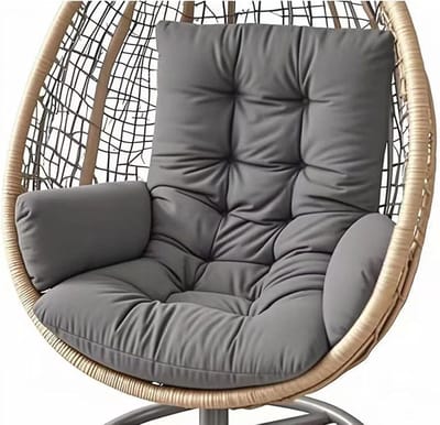 Hangstoel Kussen - Zitkussen Buiten - Ontspannen Buiten - Waterafstotend Materiaal - 105 x 62 cm - Donkergrijs