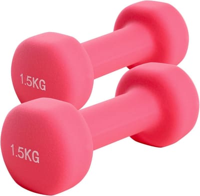 Train Hard® Dumbbells Neoprene Set of 2 Dumbbells for Women Dumbbells Set Small Dumbbells Dumbbell Set