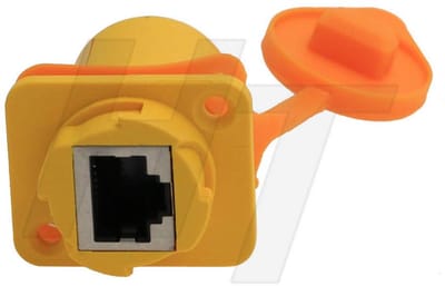 Waterdichte RJ45 Panel Mount Connector voor Buiten Ethernet Kabelverbindingen