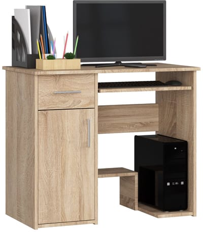 Bureau JAY met 1 Lade / Computerbureau / Computer Tafel / Bureautafel / Sonoma Eik / 90 x 74 x 50 cm