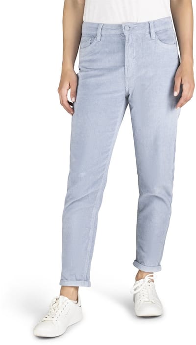 DENIMFY Dames Cord DFLisa regular/straight Blauw XXL Volwassenen Broek Pantalon