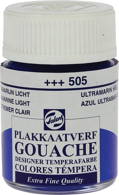 Talens plakkaatverf Extra Fijn flacon van 16 ml, licht ultramarijn 10 stuks