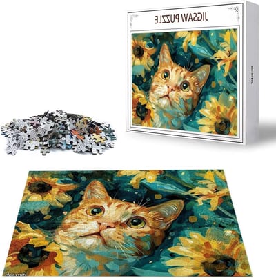 Puzzelmat 2000 stukjes - Legpuzzel Volwassenen - Ontspannen en Trainen - Gelabelde Achterkant - 100 x 70 cm - Zonnebloem