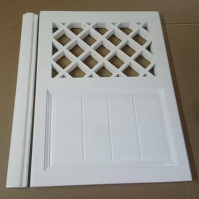 Draaideur Hout - Café Deur - Tuin Patio - Automatische Terugkeer - 85x80 cm - Wit