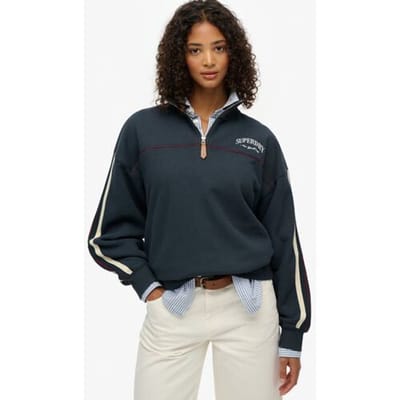 T-shirt met Tunesische kraag voor dames Superdry Country Club Tape