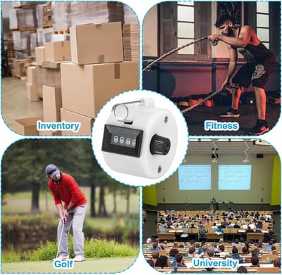 Set van 16 Handbediende Telmechanisme Klikteller 4 Cijfers - Teller voor Sport, Breien en Administratie