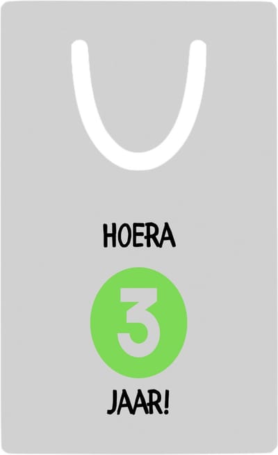 Hacebo® - Hoera 3 jaar metalen boekenlegger - Verjaardag - Jarigen - Verjaardagscadeau - peuter - Happy birthday Bladwijzer boekenleggers - 7.6 cm x 5cm